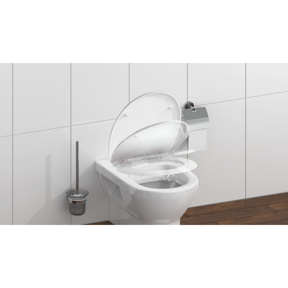 82197 Duroplast WC-zitting FLOWERS&WOOD, met valrem vue 9