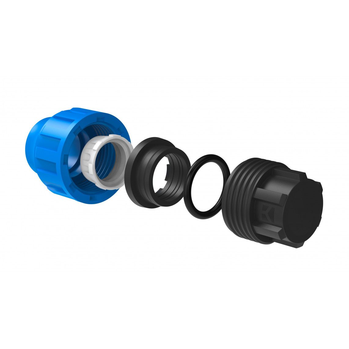 984846617 PP eindstuk, 25 mm, knelfitting voor tyleen/socarex vue 3