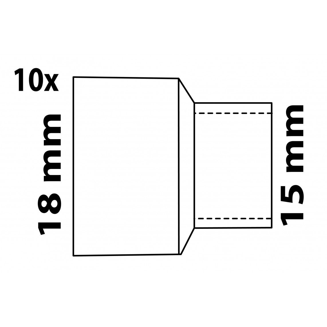 989073455 CU verloopnippel, blanco, 18 mmA x 15 mm, 1 mof, (5243) (10x) vue 2