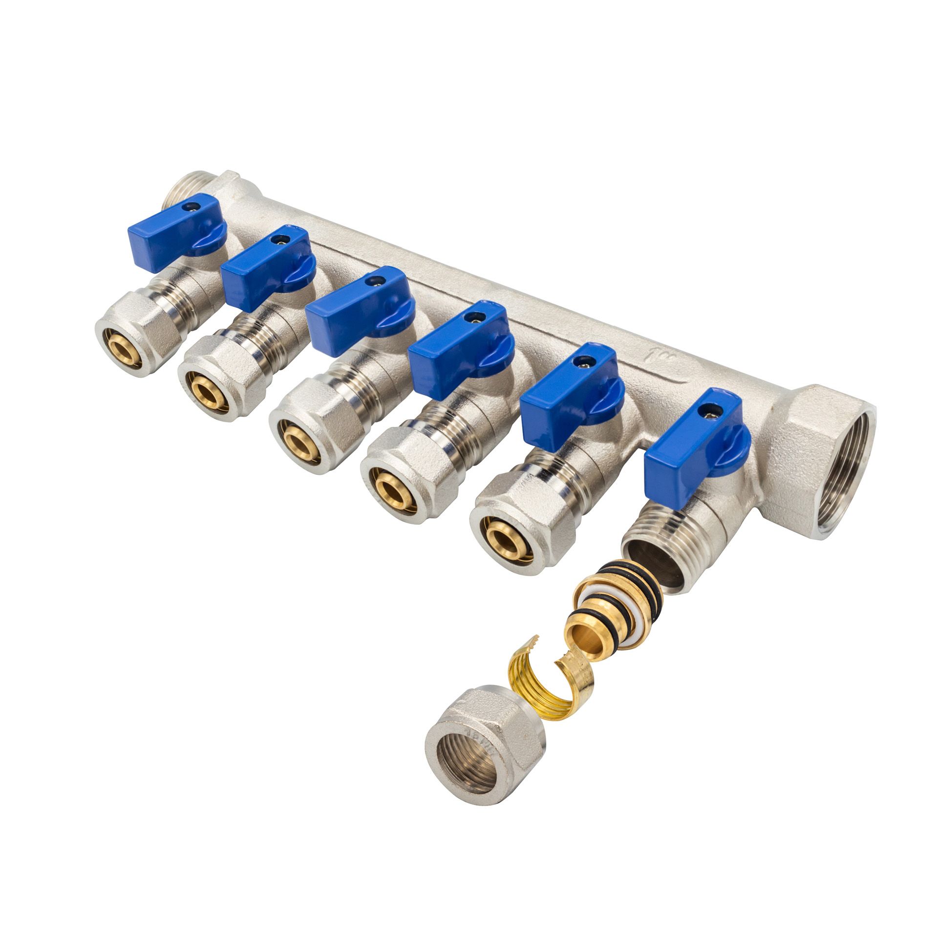 Collecteur A Vanne MF-1” 6×16 Bleu
