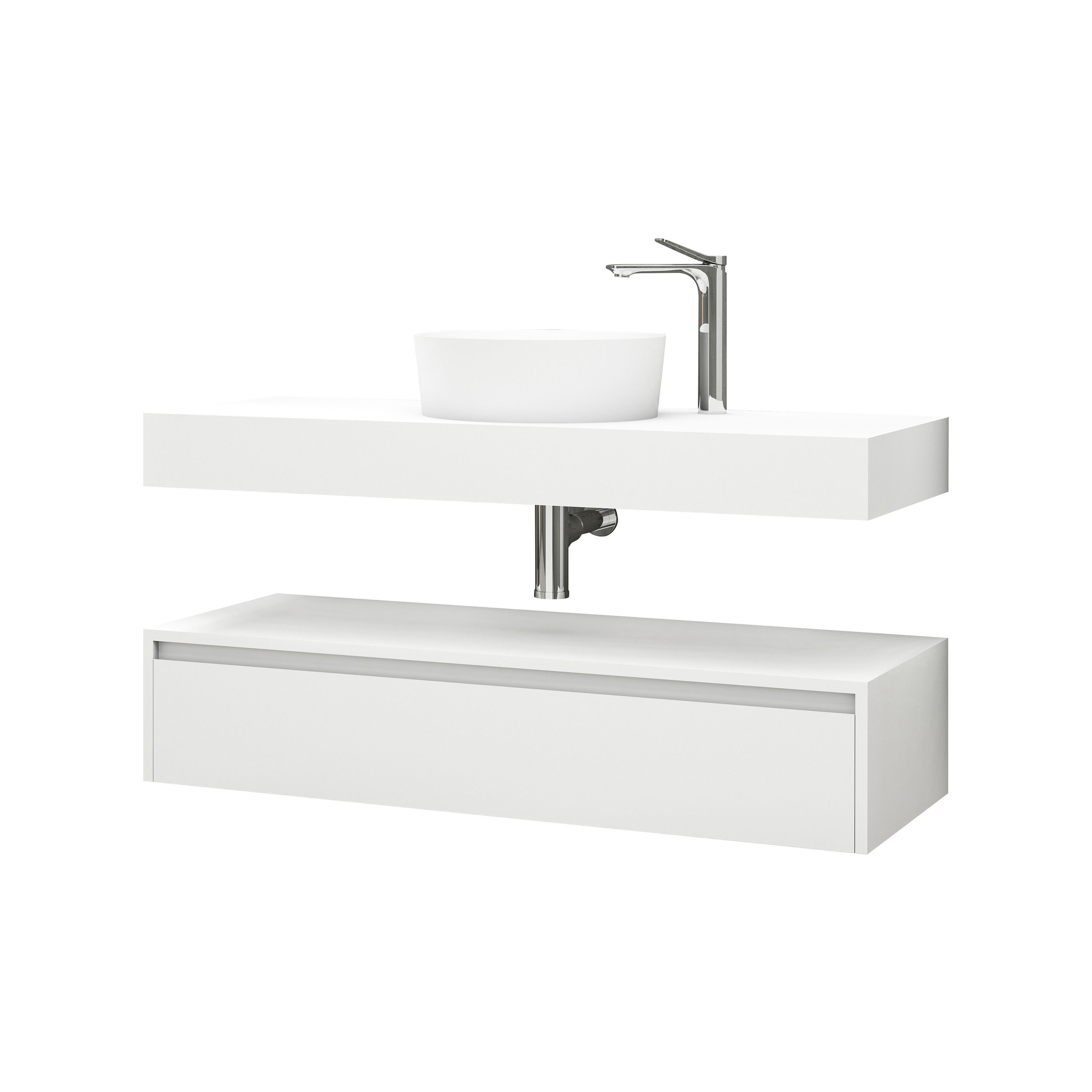 ALONI LINA MEUBLE SOUS-PLAN (120CM) - BLANC MAT vue 2