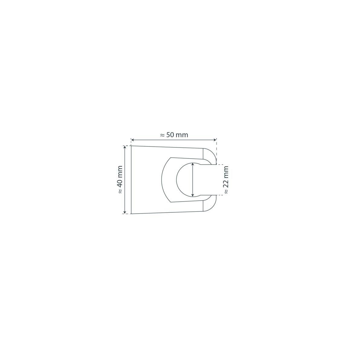 66121 Shower holder, chrome, for wall fixing vue 3