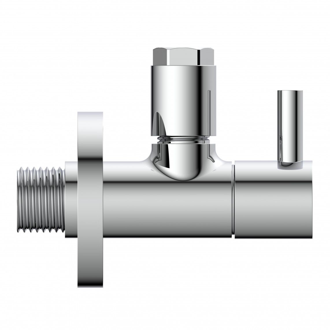 98166110 DEV-5WK Angle valve, 1/2" male x 10 mmQ, with rose vue 3