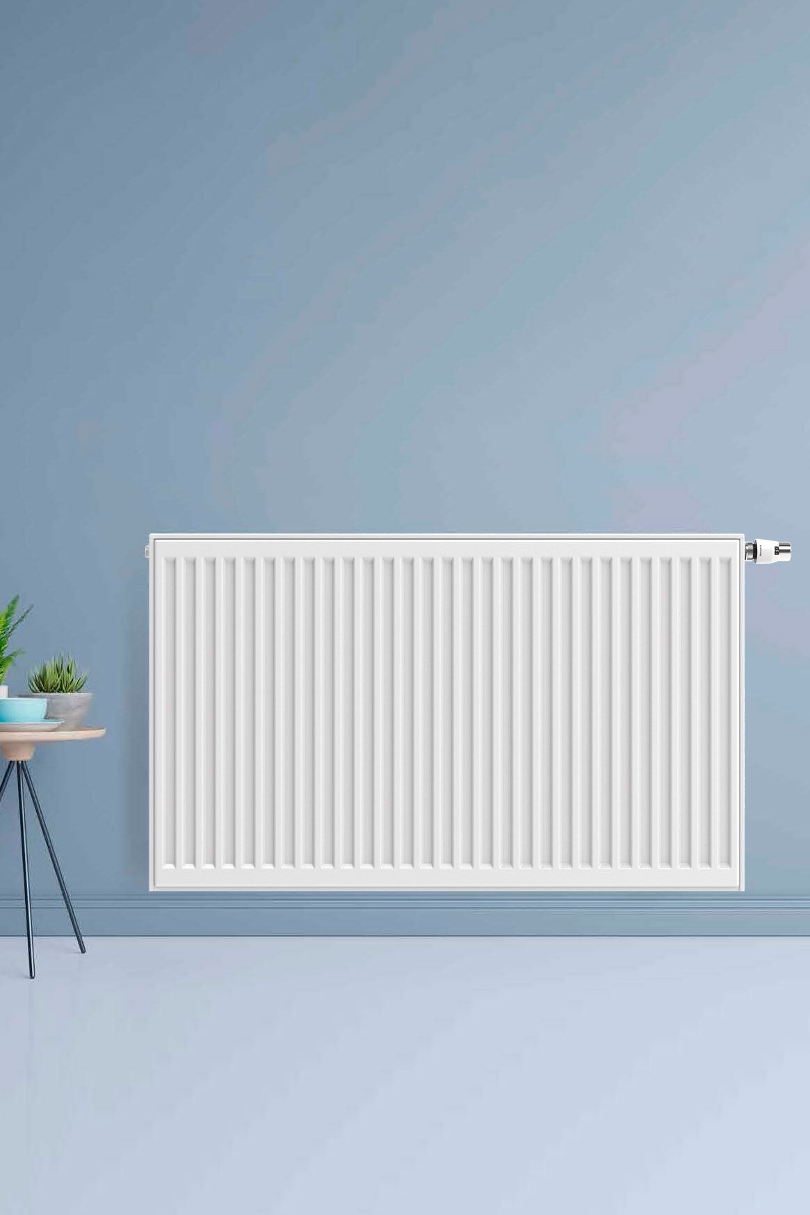 BELRAD RADIATEUR PANNEAU - T22 - 6 RACCORDEMENTS - 600X2000MM - 3464W - BLANC BRILLANT vue 2