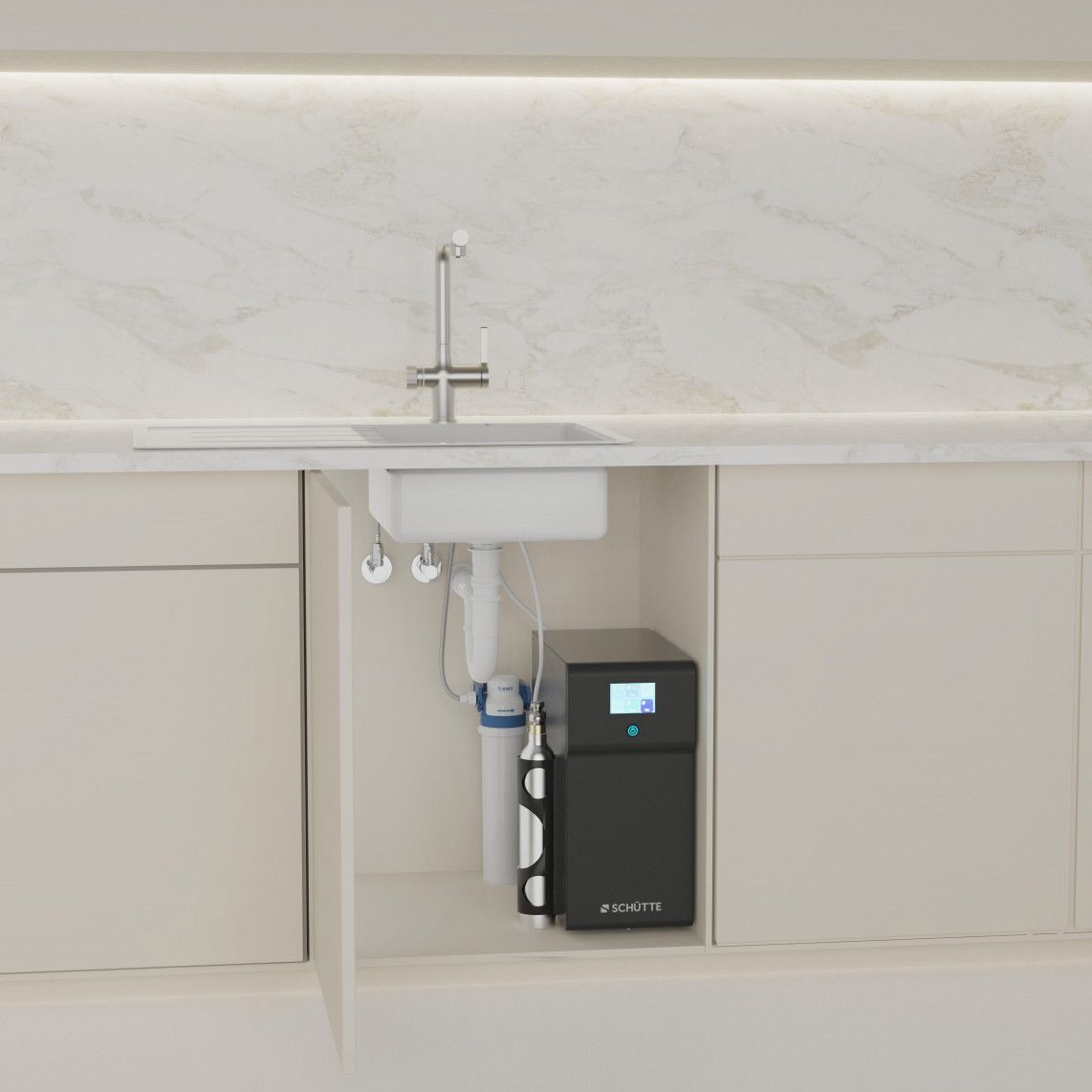 99905 AQUASTAR PREMIUM spoelwater mengkraan plus koel- en filtersysteem, rvs look vue 6