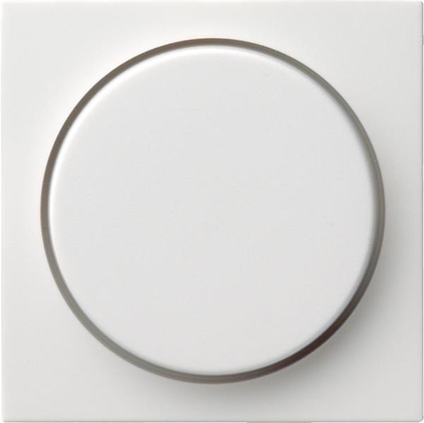 Cache avec bouton pour variateur et potentiomètre électronique Blanc satiné