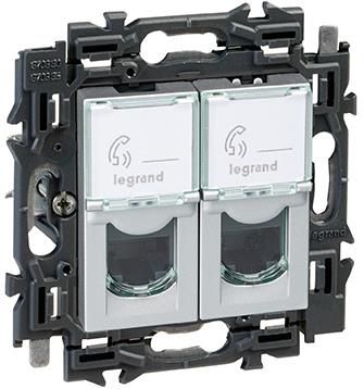 Valena prise 2 x RJ45 cat6 UTP appareil complet Alu à griffes