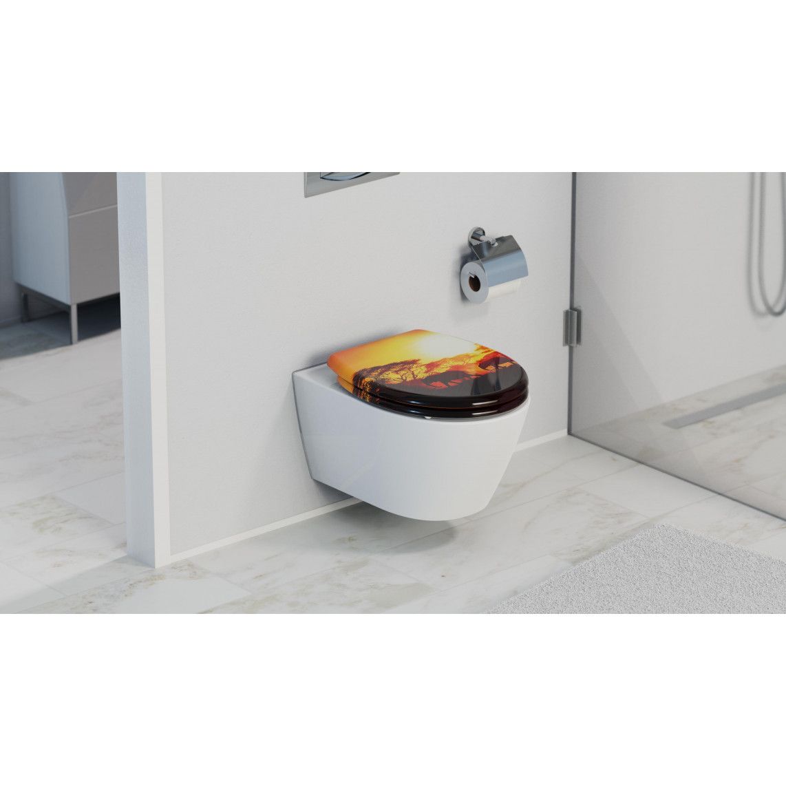 82360 Duroplast Toilet seat AFRICA, with soft close and quick release vue 9