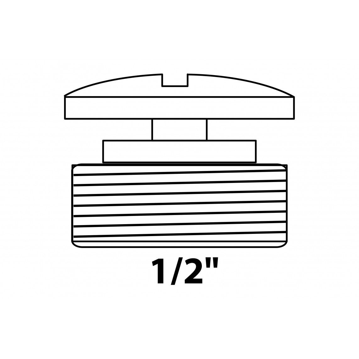 989425155 Plug, brass, chrome, 1/2" male, with slot vue 2