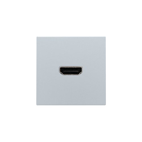 Set de finition avec prise HDMI/HDMI, couleur sterling coated