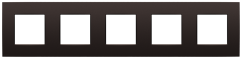 Plaque de recouvrement quintuple, entraxe de 71 mm, couleur Niko Intense dark brown coated