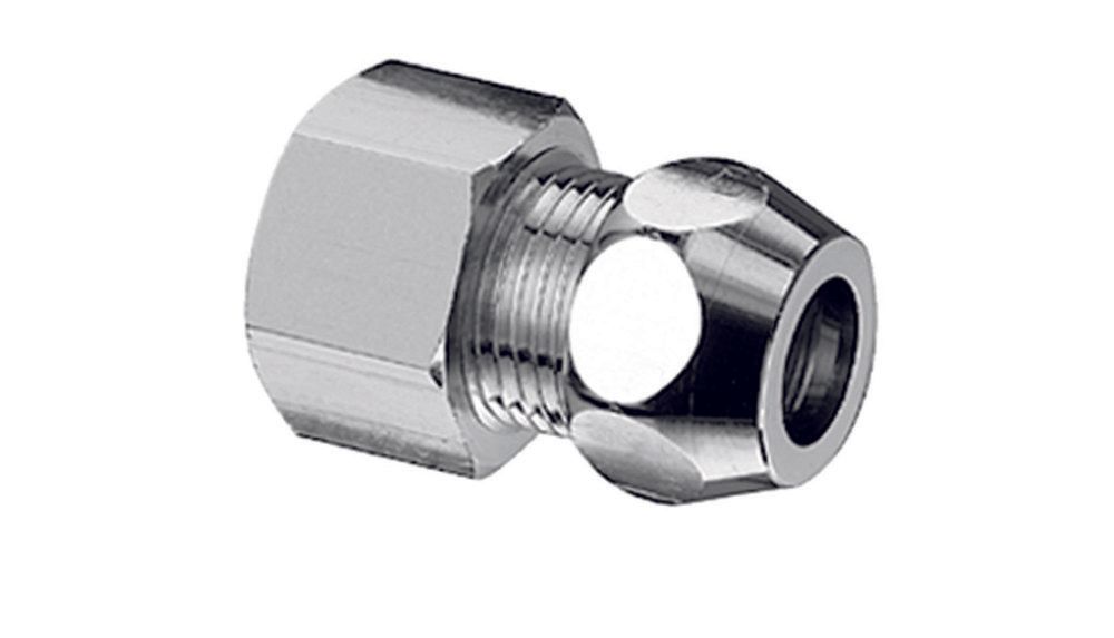 Schell raccord d'alimentation avec filet intérieur droit 1/2"F x D 12 laiton