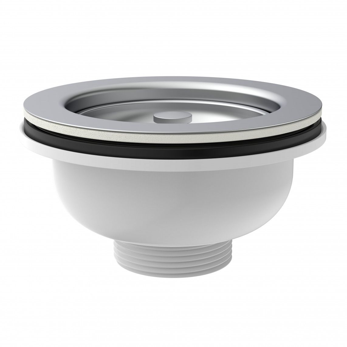98835240 KS korfventiel, 1 1/2"BU, RVS ontruimingskelk & zeef Ø114 mm vue 2