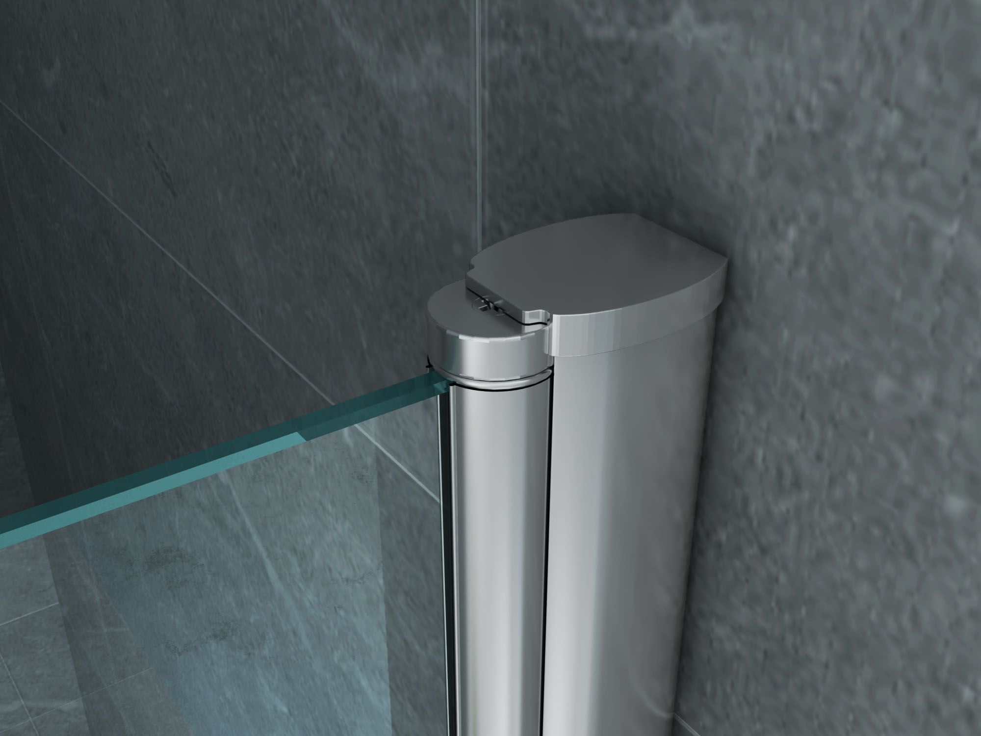 ALONI PAROI DE BAIGNOIRE – 3 PARTIES – RABATTABLE - 1300X1400MM - CHROME-VERRE CLAIR vue 4