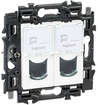 Valena prise 2 x RJ45 cat6 UTP appareil complet Blanc à griffes