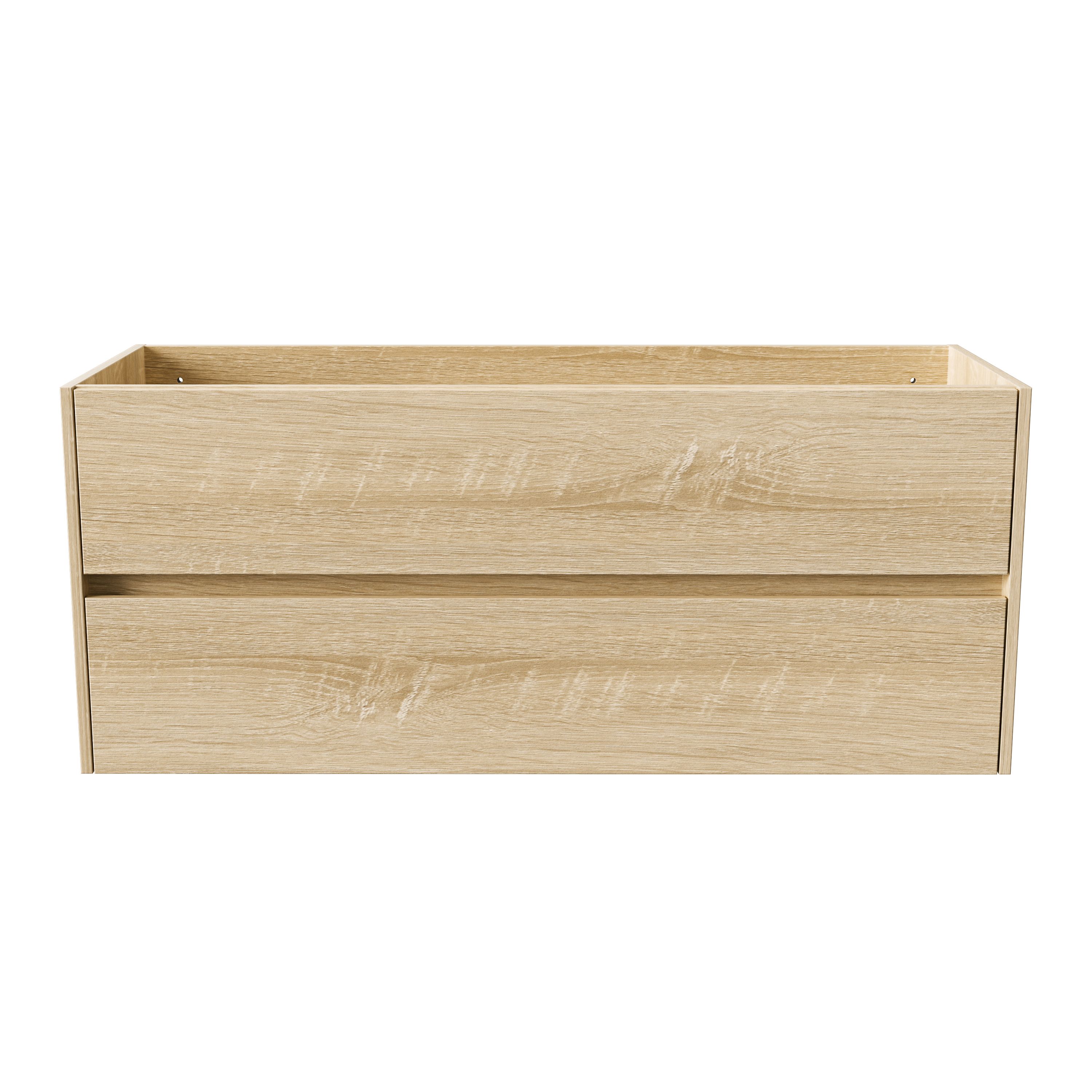 ALONI HAYAT MEUBLE SOUS-VASQUE - 2 TIROIRS - SANS POIGNEE - SOFT CLOSE – 119,5X50X45 CM - CHÊNE vue 2