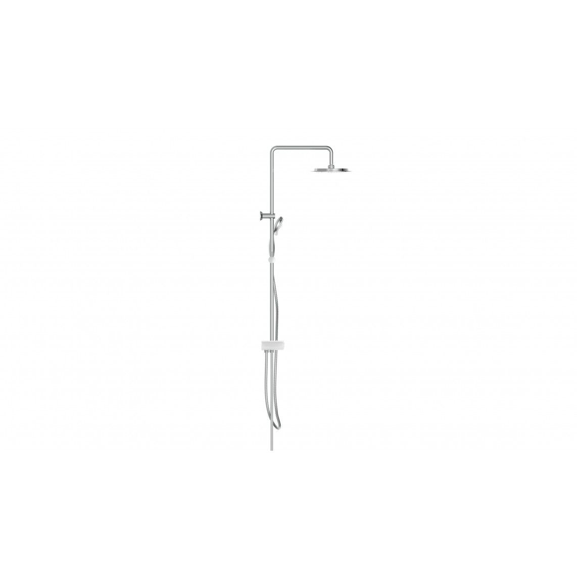 60500 AQUASTAR Overhead shower set, chrome/white, with tray (mid diverter) vue 2