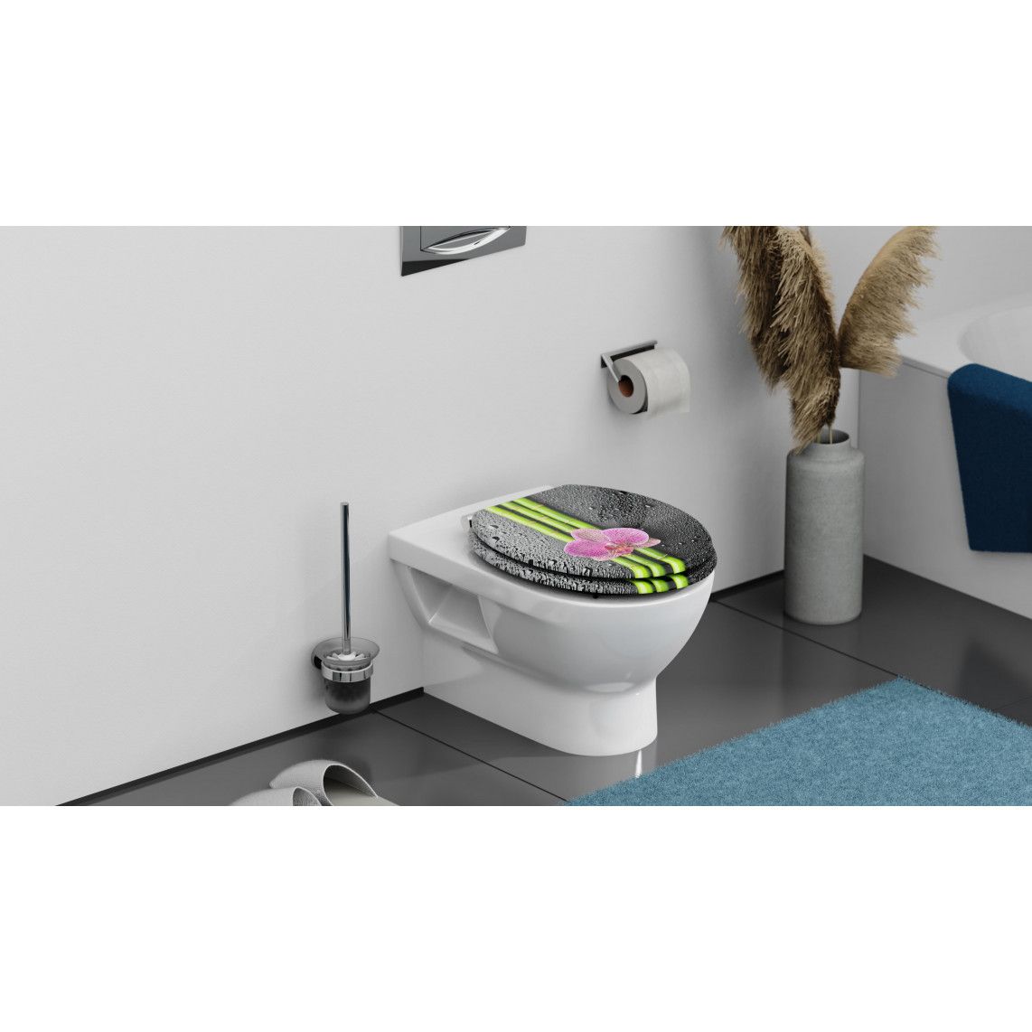 80121 MDF Toilet seat ASIA, with soft close vue 11