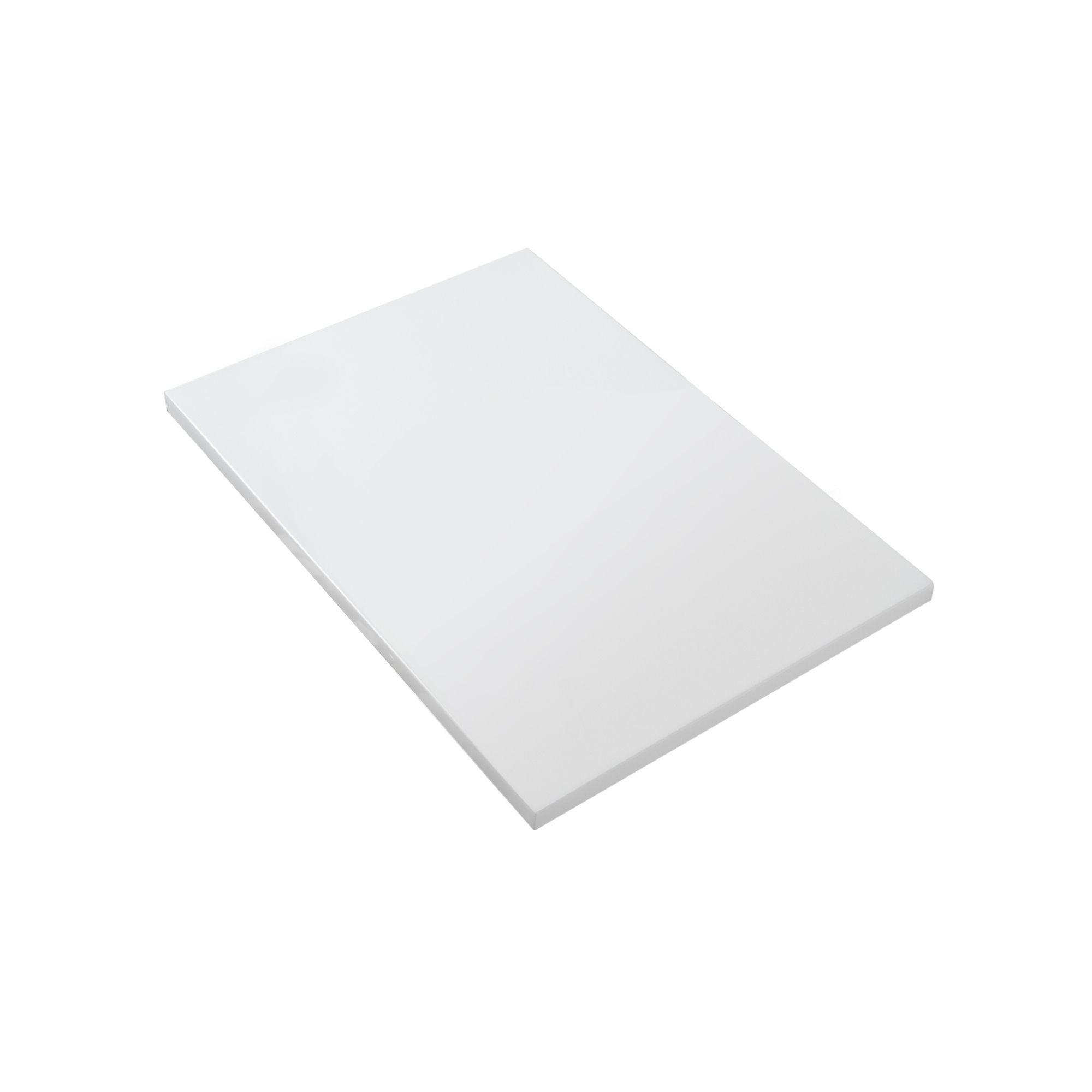 WONDA TABLETTE POUR MEUBLE SOUS-VASQUE - SANS TROU POUR ROBINET ET VIDANGE - MARBRE COMPOSITE - 80X1,2X52,5 CM - BLANC MAT vue 2
