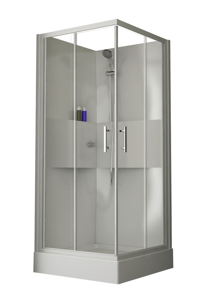 Intro Lilou Basis Cabine Douche EN Polystyrène 4MM Brillant Accès D'angle