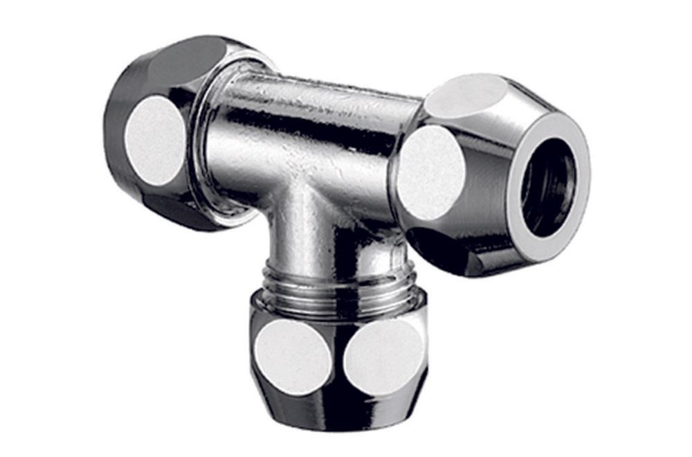 Schell Raccord D'alimentation-t D 10 X D 10 X D 10 Laiton Chromé