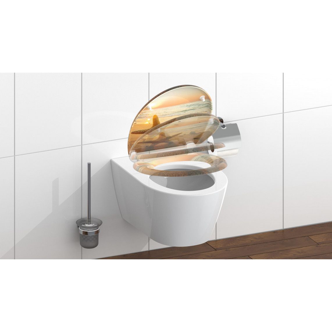 82373 Duroplast WC-zitting SEA STAR, met valrem en afneembaar vue 8