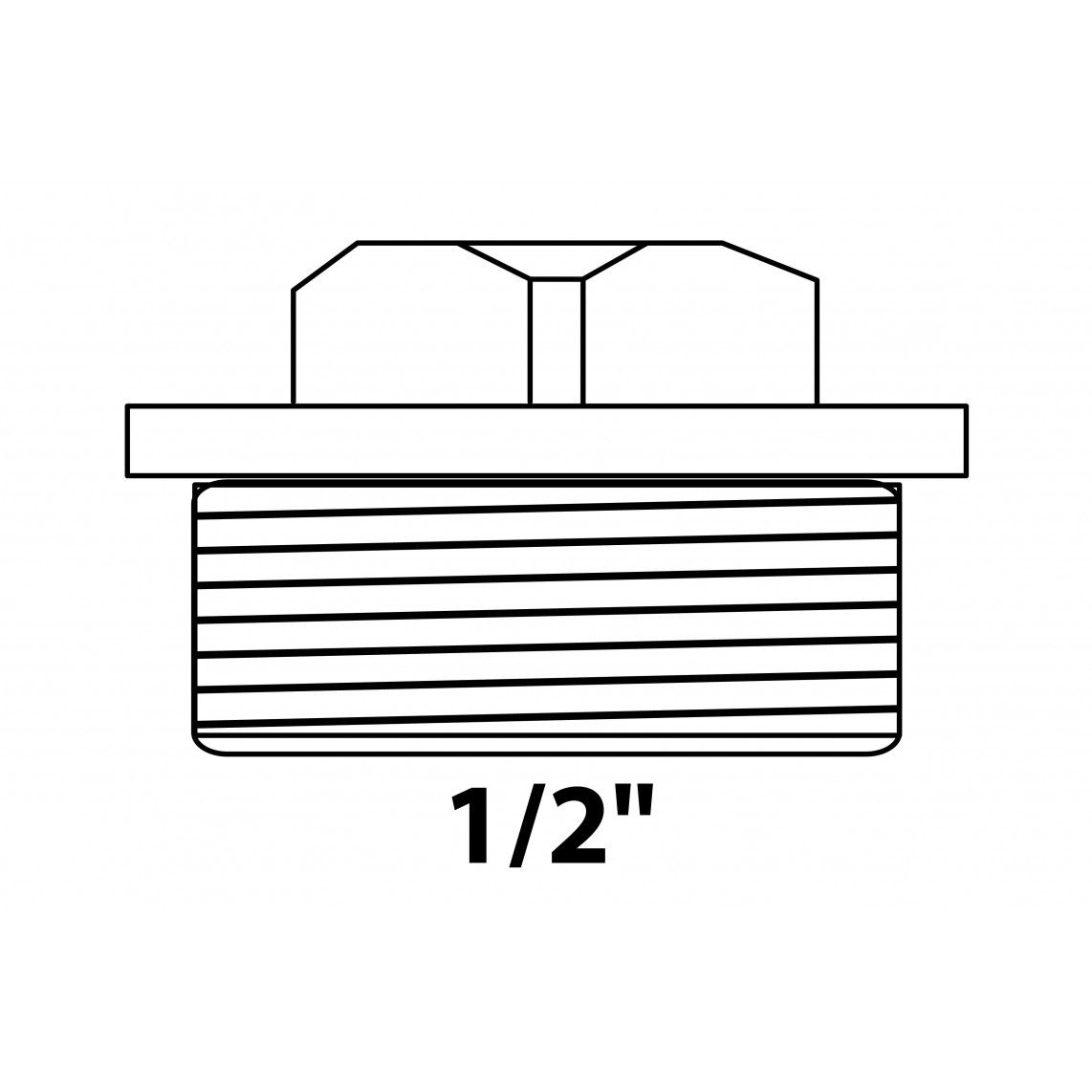 989422155 Plug, brass, chrome, 1/2" male vue 2