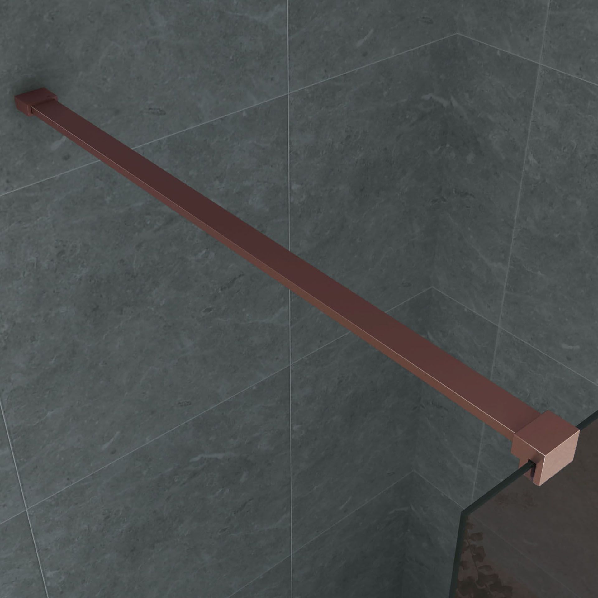 ALONI DOUCHE À L’ITALIENNE - 900X2000MM - CUIVRE BROSSÉ-VERRE CHAMPAGNE vue 3