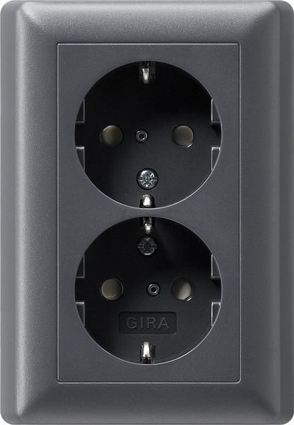 Prise Schuko double 16A 250V~ avec protection renforcée contre les contacts accidentels (Safety