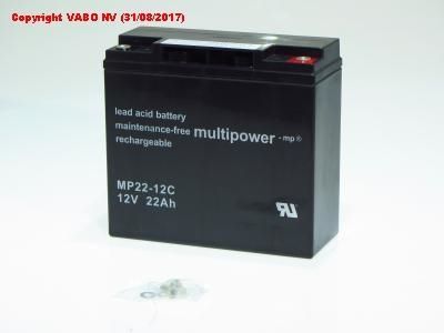 Multipower MP22-12C 12V 22Ah Pb 181 x 76 x 167 Cyclic