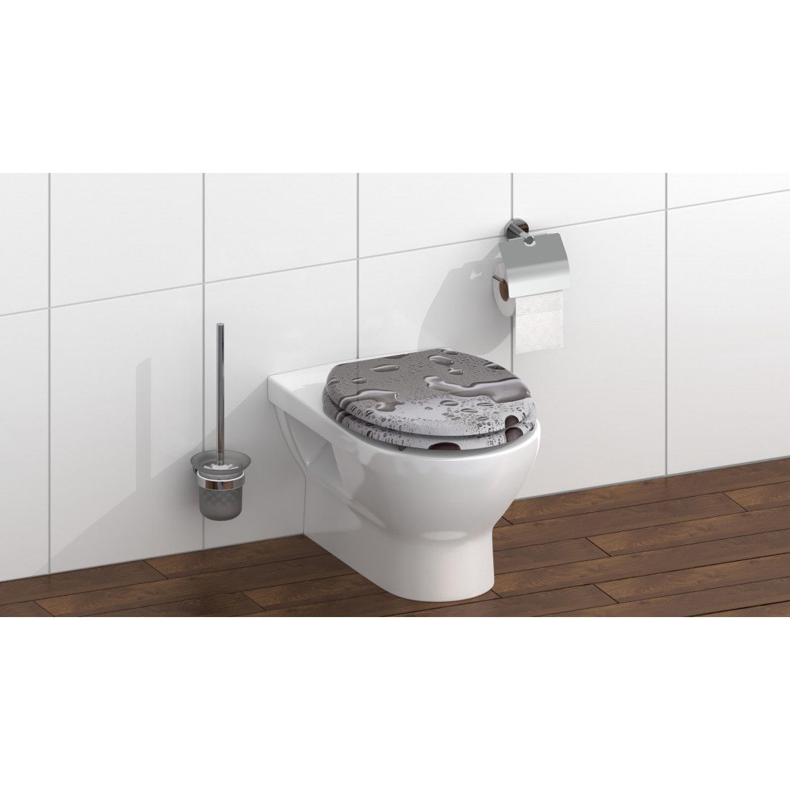 80023 MDF Toilet seat GREY STEEL vue 8