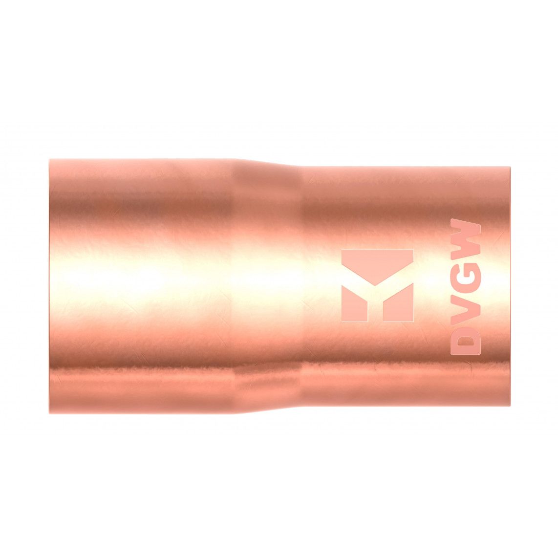 989061055 Reducing double socket, copper solder fitting, 15 mm x 14 mm, 2 sockets vue 2