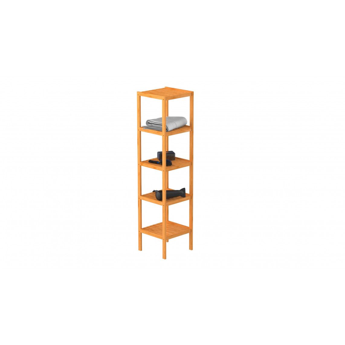 BMBA02-REG51 Bamboo shelf, 5 shelves vue 4