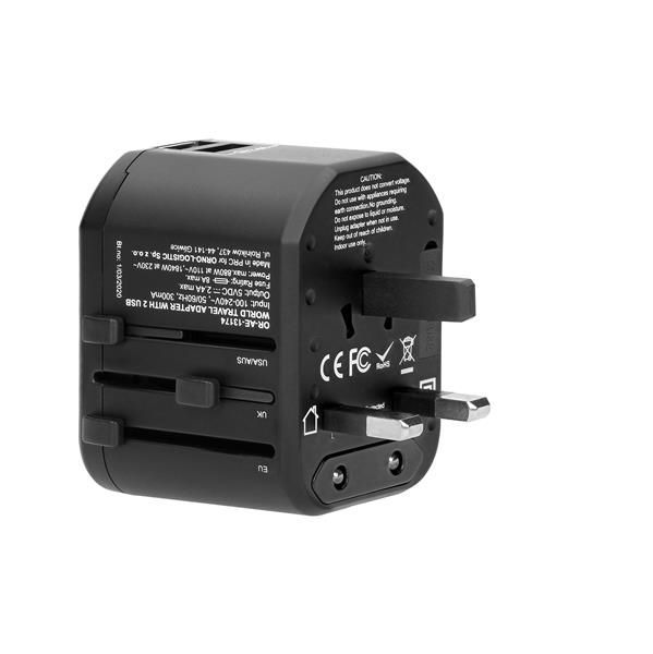 Adaptateur de voyage universel GOworld avec Usb. Fonctionne dans plus de 200 pays, 100 - 240V, 8A