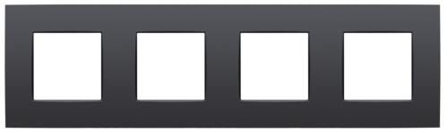 Plaque de recouvrement quadruple, entraxe de 71 mm, couleur Niko Intense anthracite coated