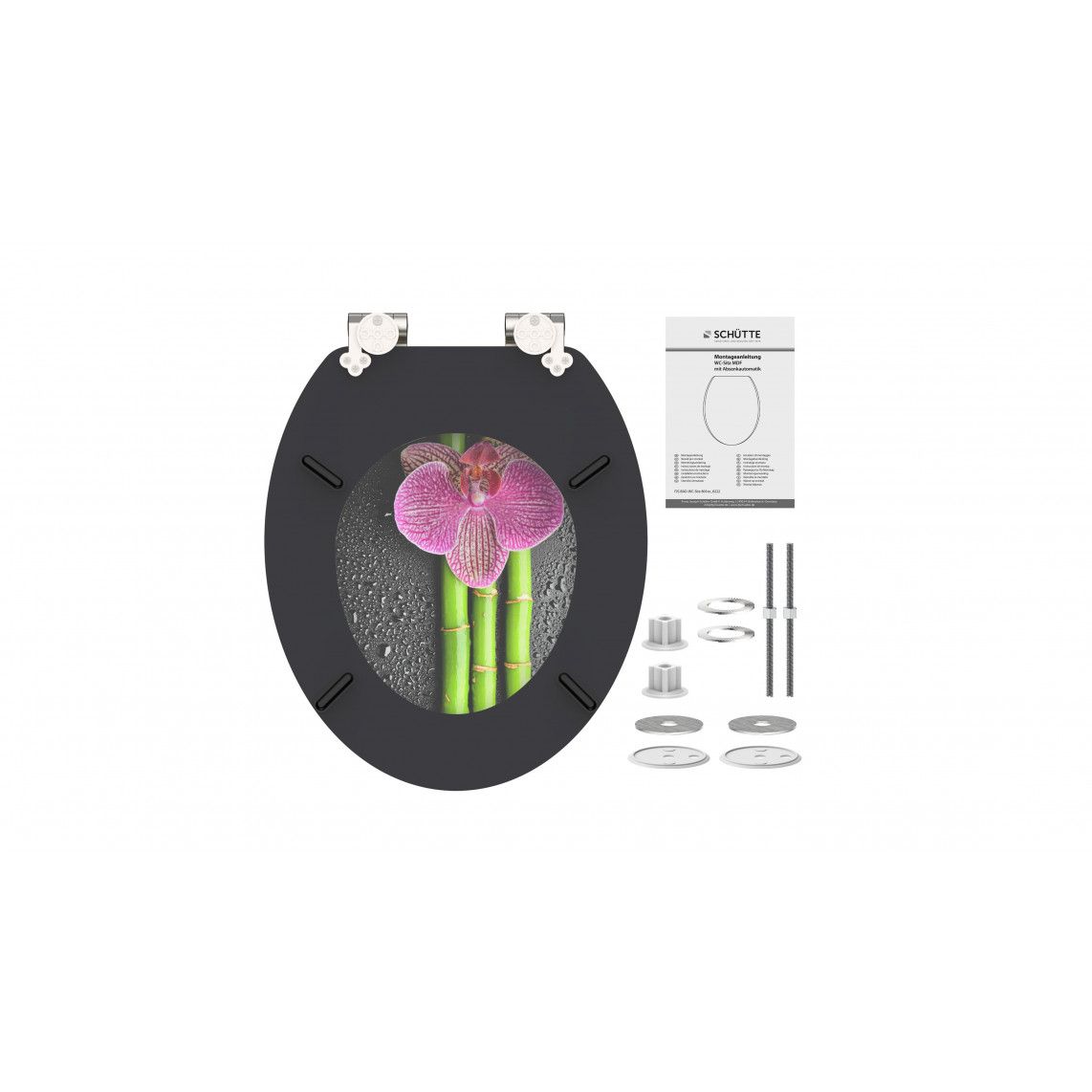 80121 MDF Toilet seat ASIA, with soft close vue 7