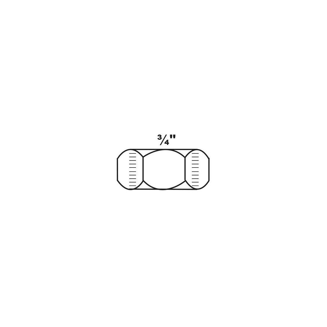 989779255 GI contramoer, gegalvaniseerd, 3/4"BI, (310) vue 2