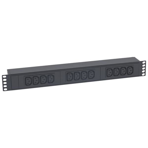 19 LCS² - équipements - bloc d'alimentation 230 V - 12 x C13 - Noir