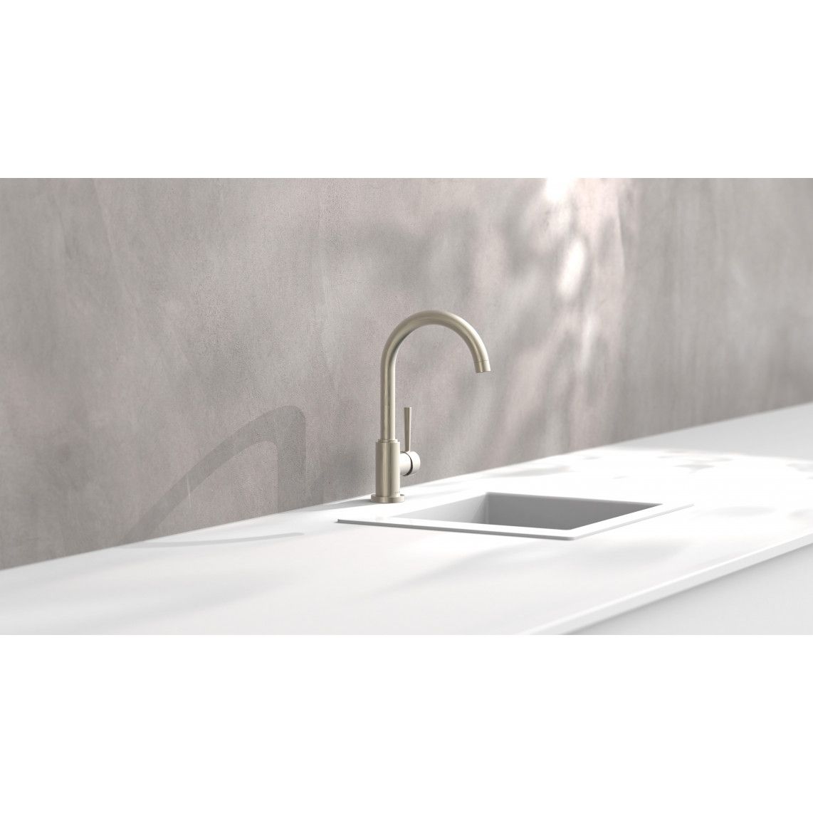 79129 CORNWALL Sink mixer low pressure, stainless steel look vue 9