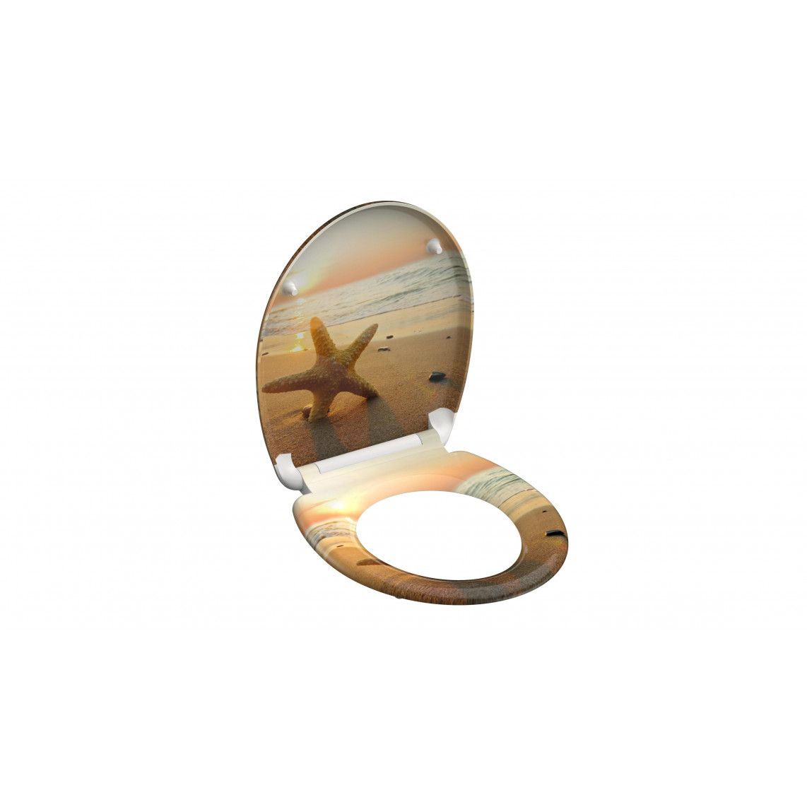82373 Duroplast WC-zitting SEA STAR, met valrem en afneembaar vue 3