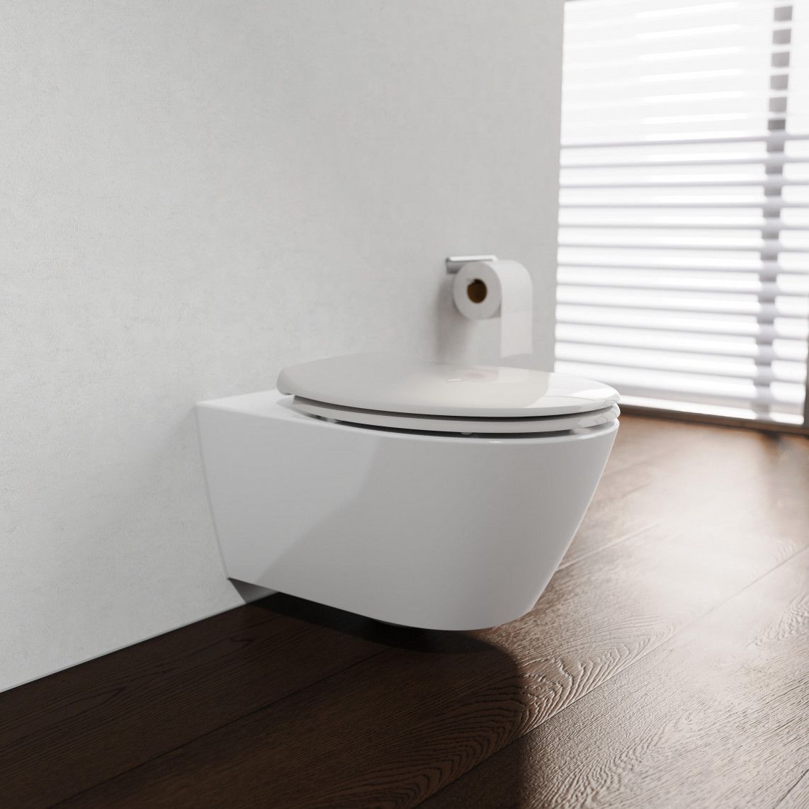 82650 Duroplast wc-zitting WHITE, PREMIUM, met valrem vue 7