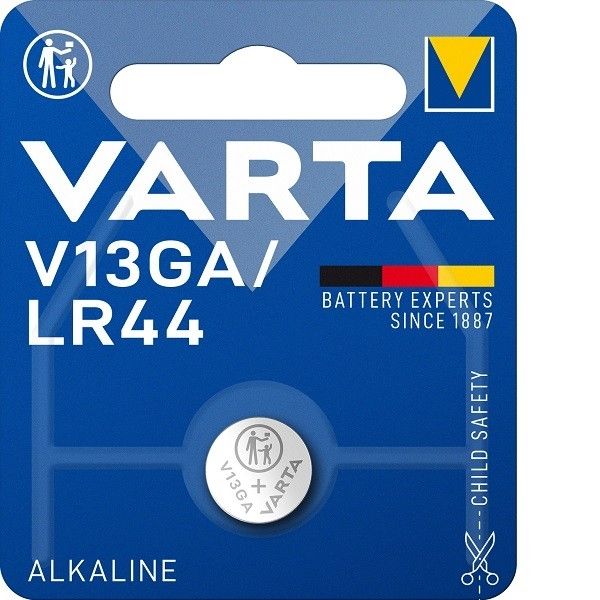 Pile 1.5V électronique LR44 125mAh hauteur 5.4mm diamètre 11.6mm