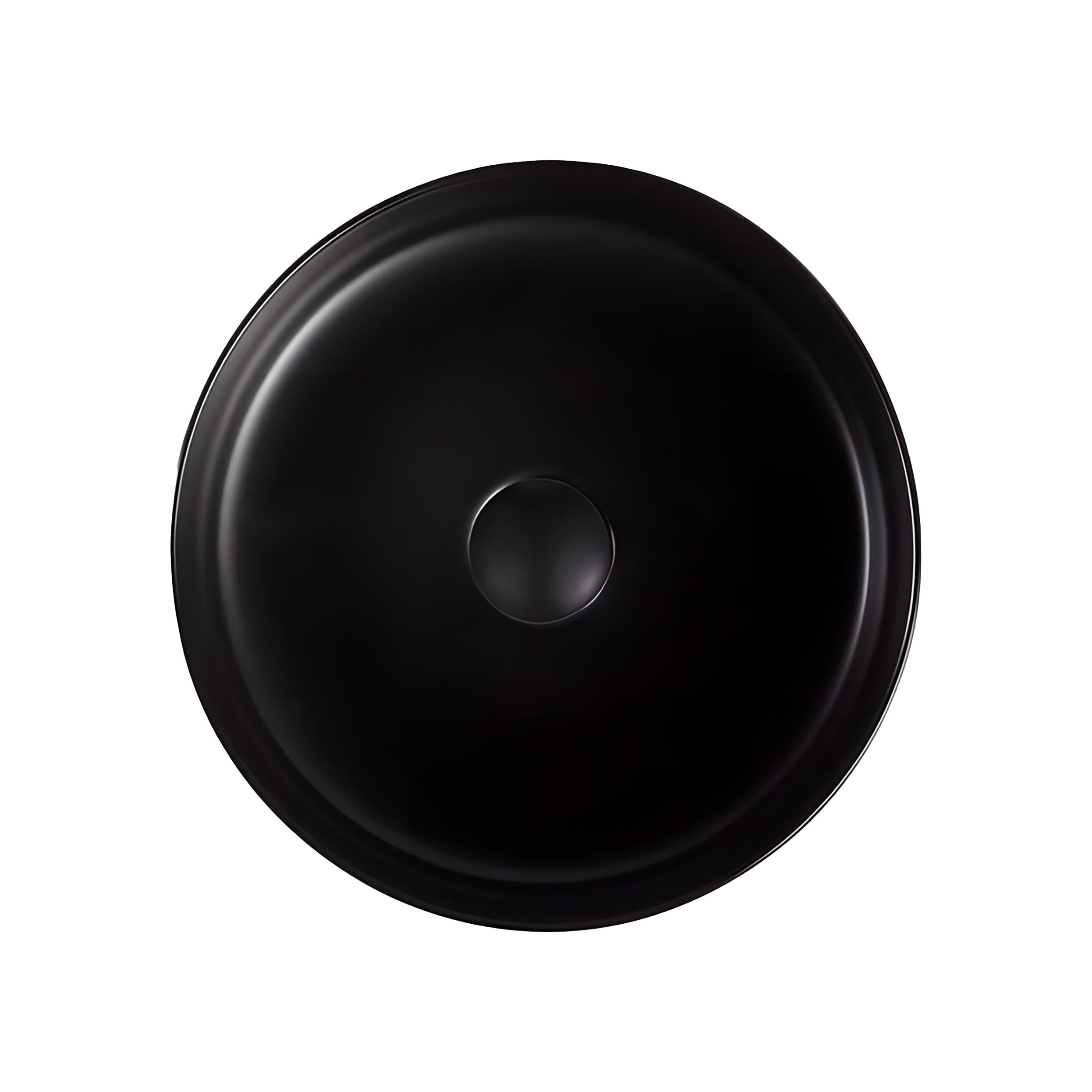 Aloni Fira Lavabo - À Poser – Sans Trop-plein – Sans Trou DE Robinet – Avec Bonde Clic-clac – Céramique – 36×12,5×36 CM – Noir Mat