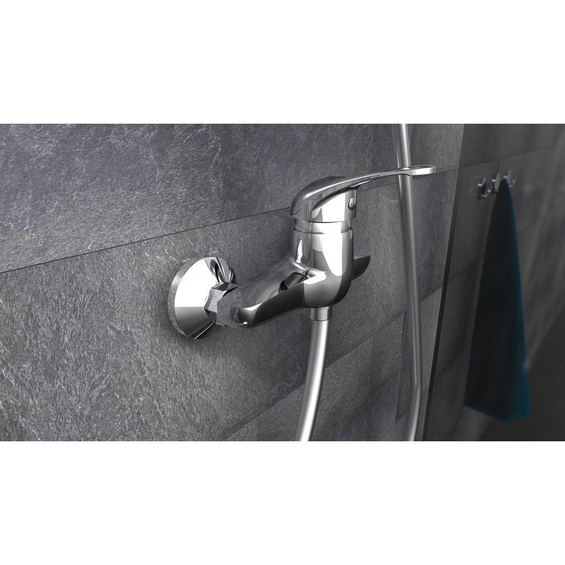 35240 CALVINO Douchekraan, chroom vue 3