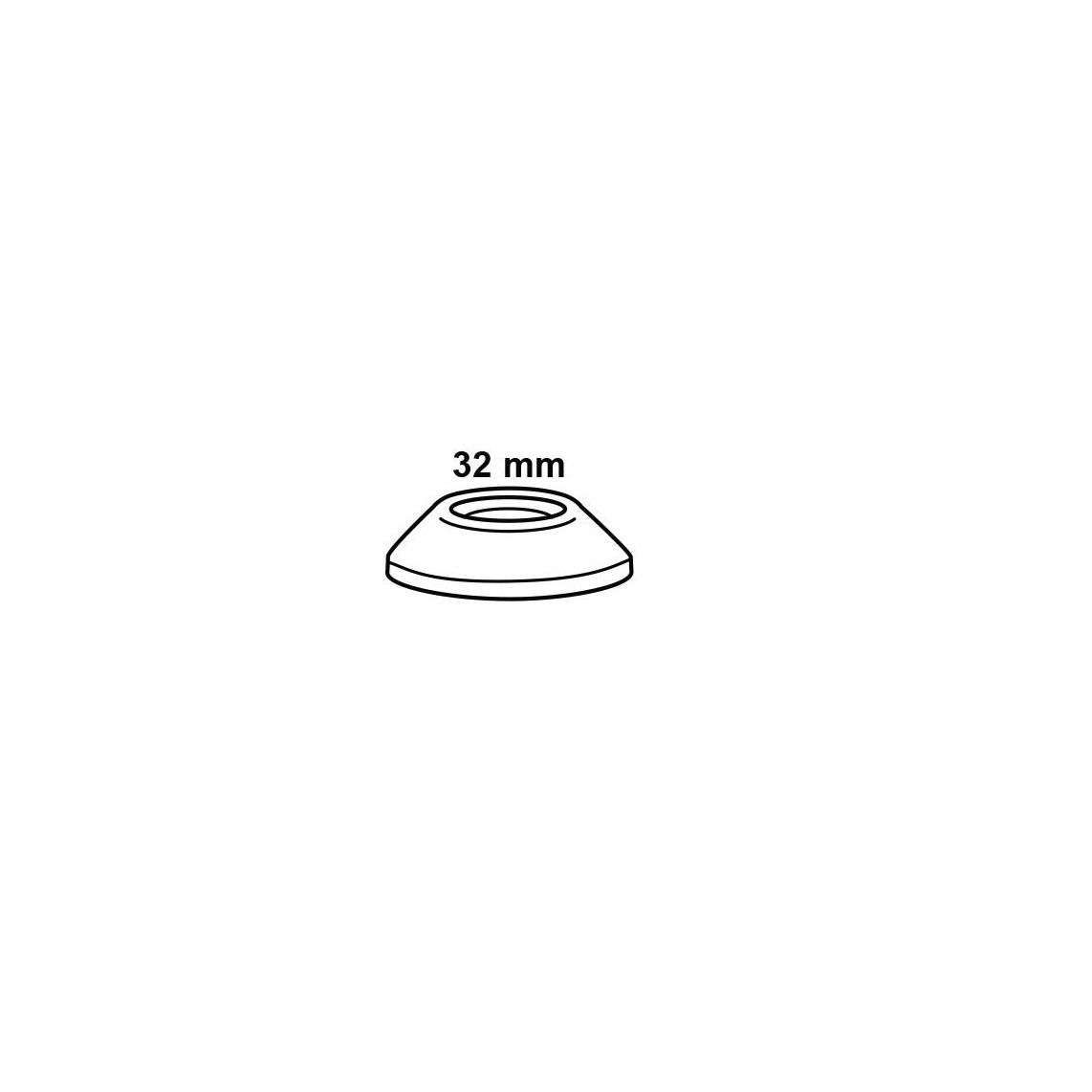 988016148 Rose for traps, chrome, 32 mm x 70 mm x 15 mm, for 1 1/4" vue 2