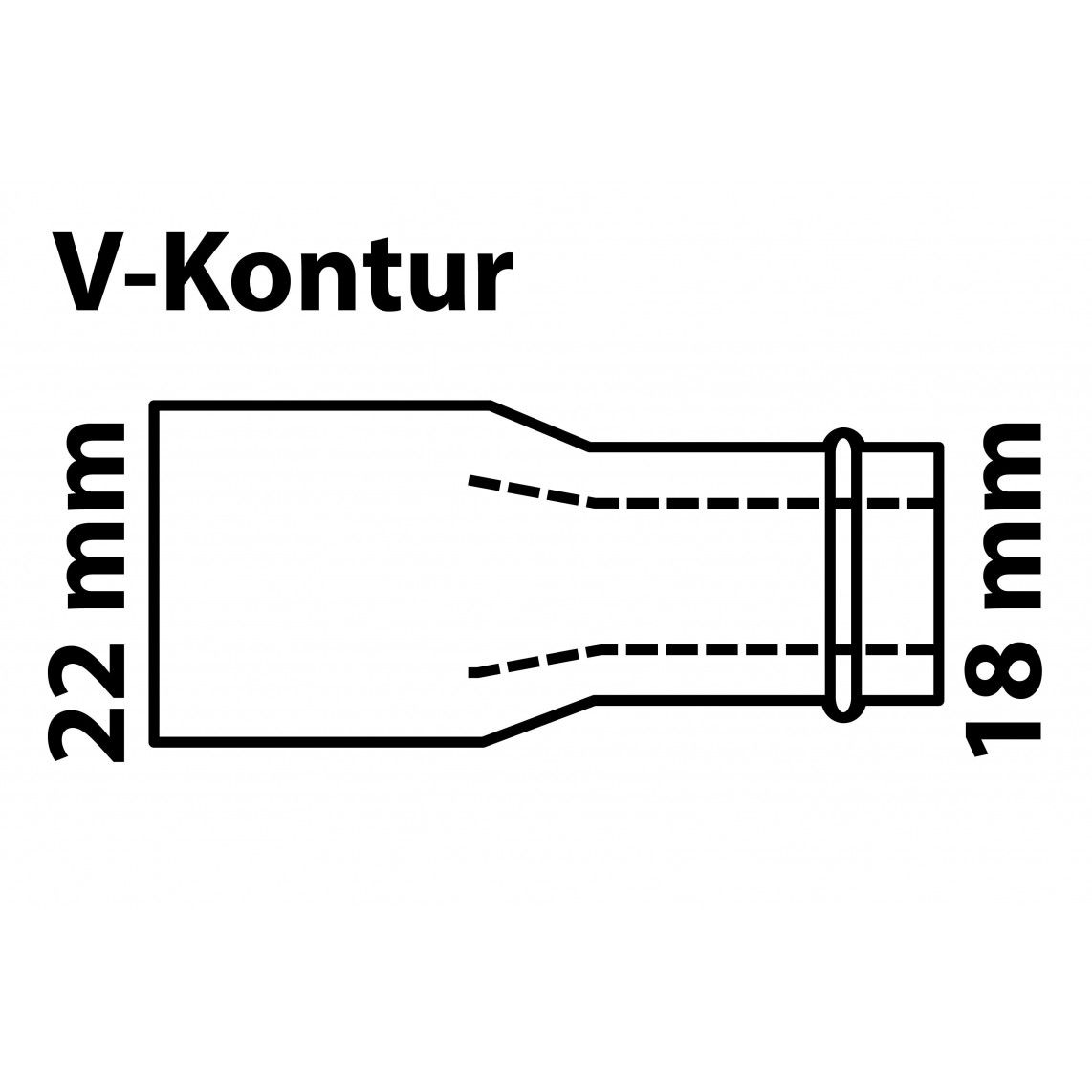 988615554 CU verloopnippel, blanco, 22 mmA x 18 mm, 1 mof, (P5243), vue 2