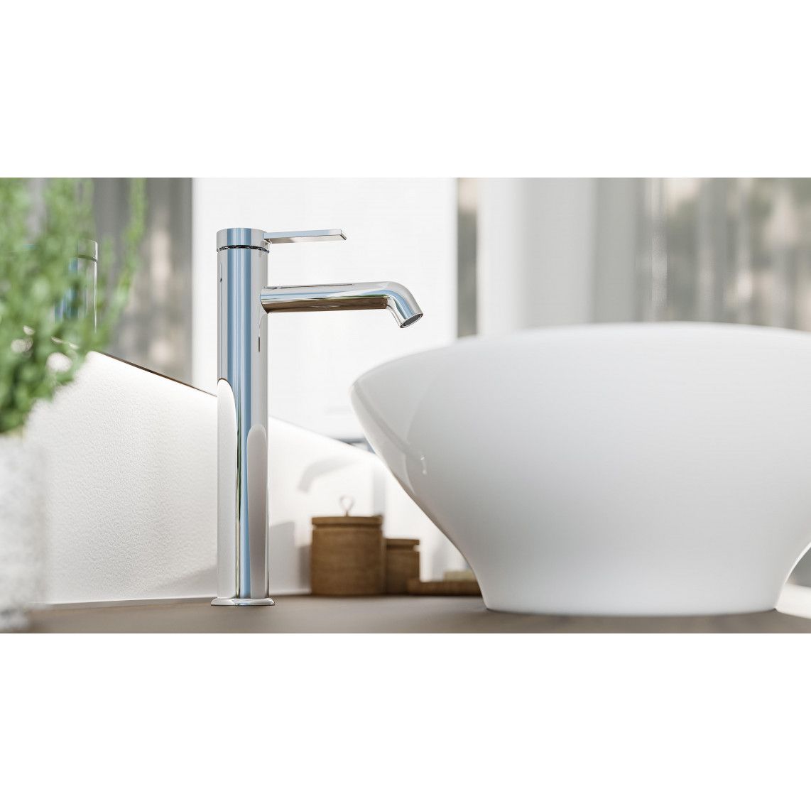 33110 LOS ANGELES Wash basin mixer, chrome, with high body vue 8