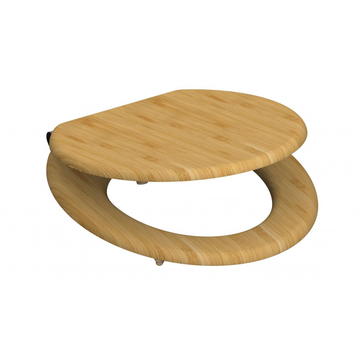 81101 Toilet seat NATURAL BAMBOO, Bamboo, with soft close vue 3
