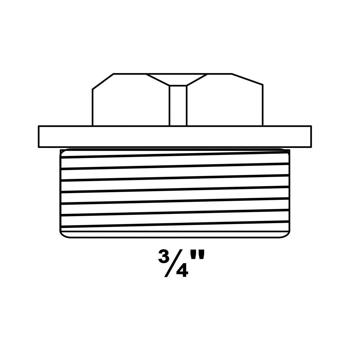 989802055 GI plug, gegalvaniseerd, 3/4"BU, (290) vue 2