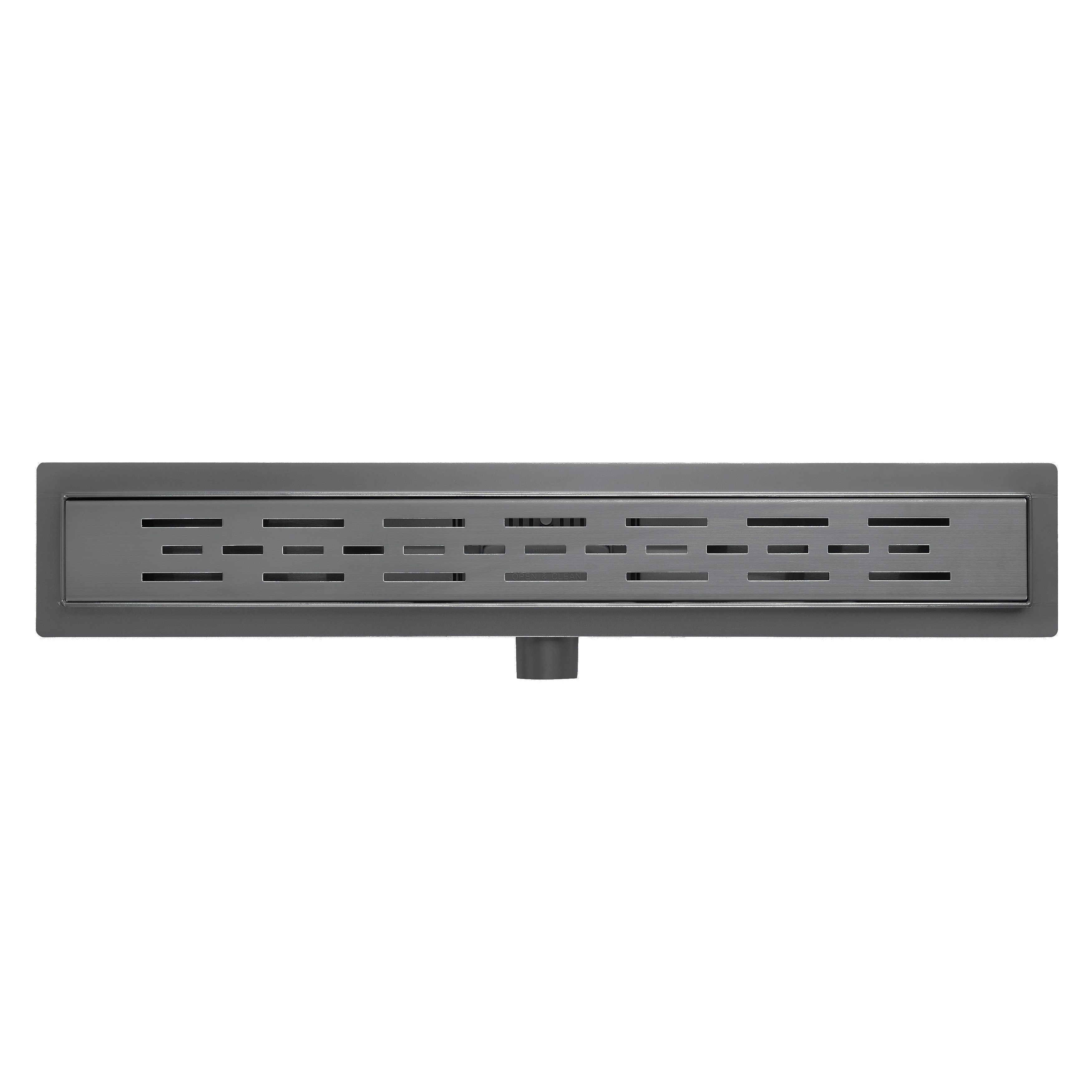 ALONI CANIVEAU DE DOUCHE – AVEC GRILLE – COMPLET – 50CM – GUNMETAL BROSSÉ vue 5